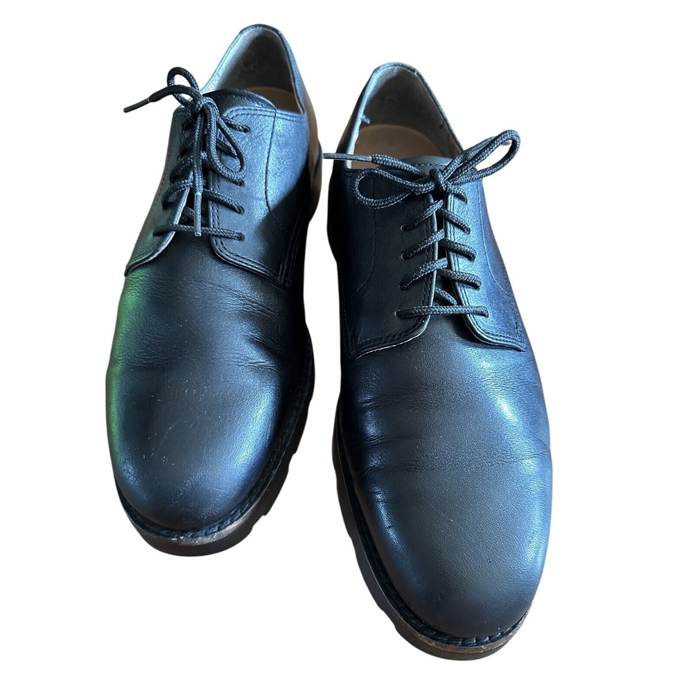 Leather‎ Oxford Dress Shoes Lace Up Classic Style Black Size 9.5D